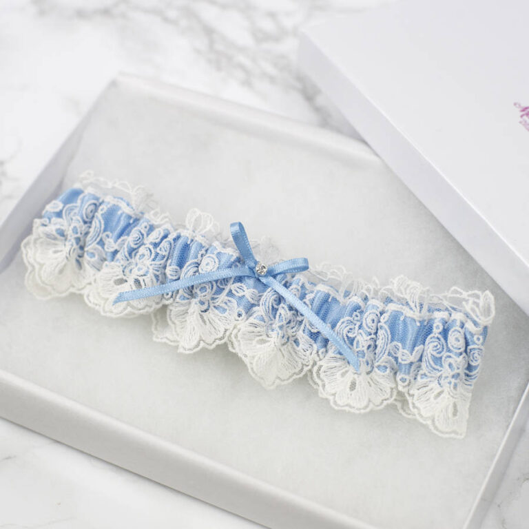 Something Blue Bridal Garter Algo Azul Liga Novia