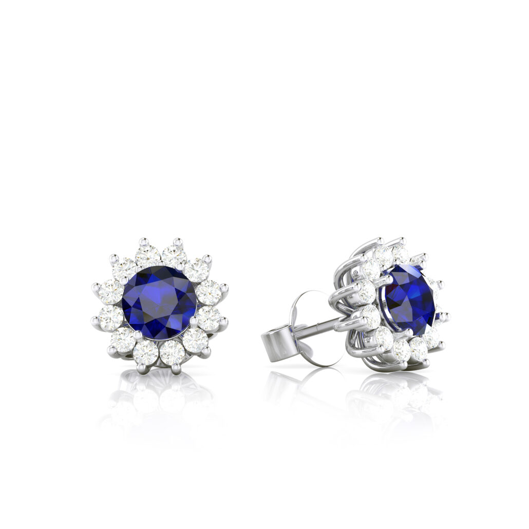 Something Blue Bridal Earrings Algo Azul Pendientes Novia