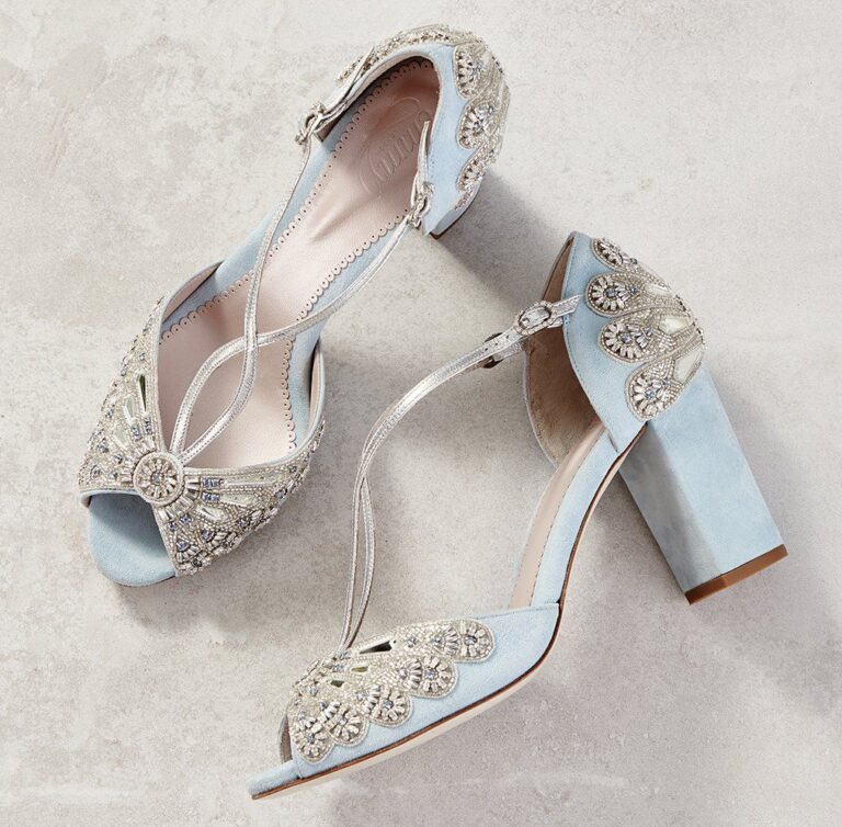 Something Blue Wedding Shoes Algo Azul Zapatos Novia