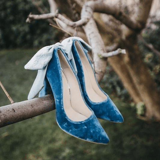 Something Blue Wedding Shoes Algo Azul Zapatos Novia